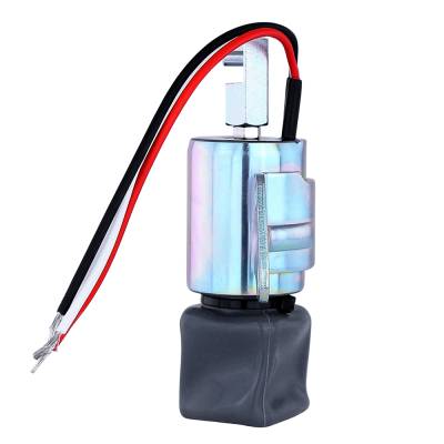 Rareelectrical - Fuel Shut-Off Solenoid 12V 2-Terminal Intermittent Duty Compatible With Caterpillar 3204 3304 3304B - Image 2
