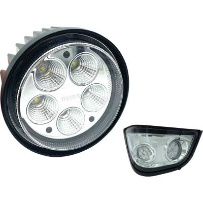 Led Large Round Headlight Insert Flood 12-24V Compatible With John Deere 8225R 8245R 8270R 8295R