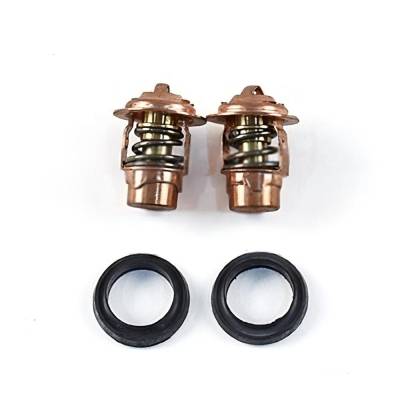 New 143°F Operating Temperature Thermostat Kit Compatible With Mercury 6 Cyl 3.375 Chrome Bore 2.4L