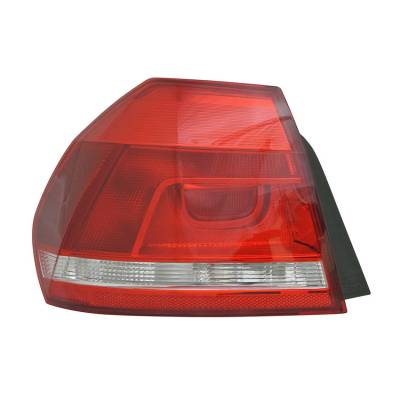 Left Outer Tail Light Assembly Compatible With 2012-2015 Volkswagen Passat S Se Sel 2.5L 5-Cyl Sedan