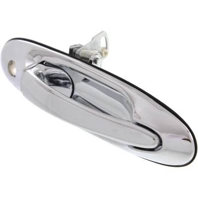 Front Passenger Side Exterior Door Handle Compatible With 1998-2002 Lincoln Town Car Chrome With Key