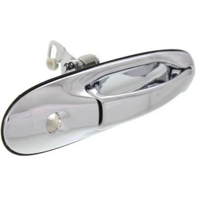 Rareelectrical - Front Passenger Side Exterior Door Handle Compatible With 1998-2002 Lincoln Town Car Chrome With Key - Image 2