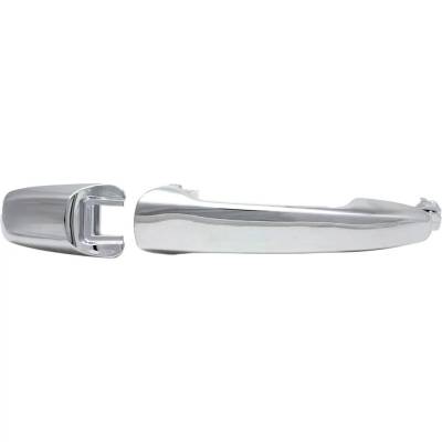 Front Or Rear Left (Driver Side) Exterior Door Handle Compatible With 2009-2019 Ford Flex Chrome