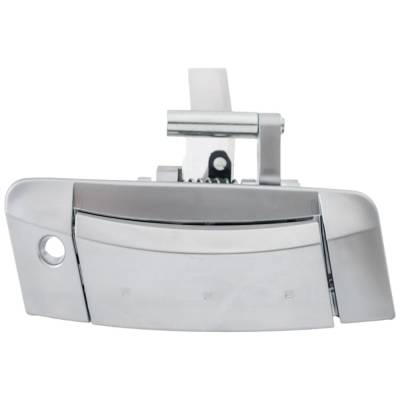 Front Driver Side Exterior Door Handle Compatible With 2003-2009 Nissan 350Z Silver With Key Hole