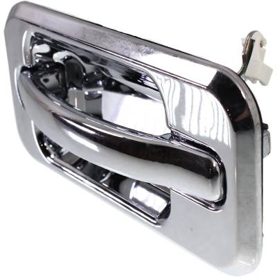 Rareelectrical - Left Rear Exterior Door Handle Compatible With 2003-2009 Hummer H2 Chrome Without Key Hole - Image 2