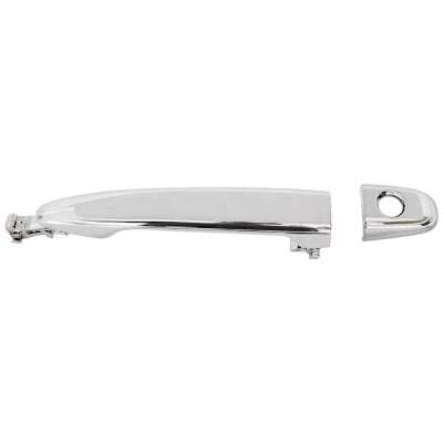 Front Left (Driver Side) Exterior Door Handle Compatible With 2007-2011 Toyota Camry Black With Key