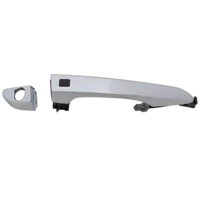 Front Passenger Side Exterior Door Handle Compatible With 2016-2021 Hyundai Tucson Chrome Without