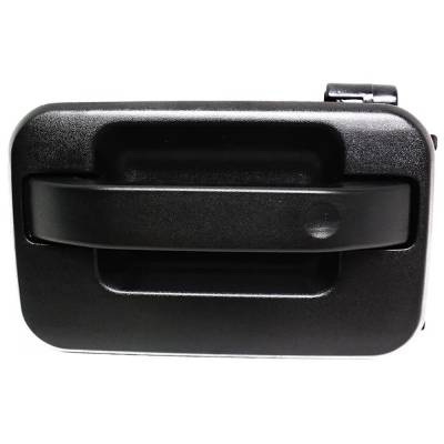 Left Rear Exterior Door Handle Compatible With 2004-2008 Ford F-150 Textured Black Without Key Hole