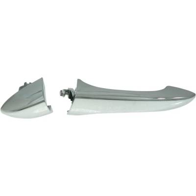 Left Rear Exterior Door Handle Compatible With 2000-2006 Bmw X5 Chrome Without Key Hole