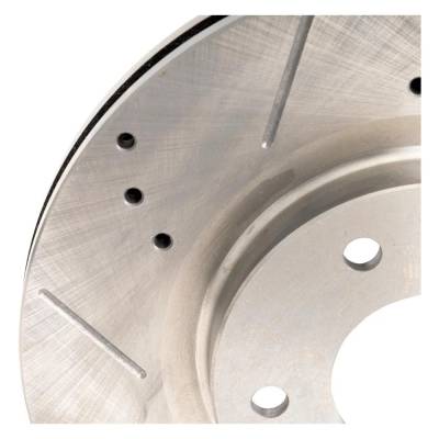 RAREELECTRICAL - New Cross-Drilled Brake Disc Compatible With Jeep Mitsubishi Patriot Latitude 4 Cyl 2.4L Compass - Image 4