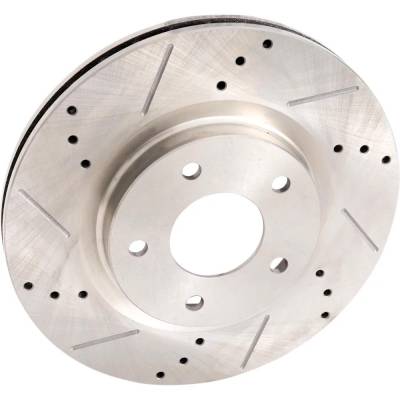 New Cross-Drilled Brake Disc Compatible With Jeep Mitsubishi Outlander Gt 6 Cyl 3.0L Eclipse Cross