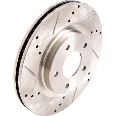 RAREELECTRICAL - New Cross-Drilled Brake Disc Compatible With Jeep Mitsubishi Outlander Gt 6 Cyl 3.0L Eclipse Cross - Image 3