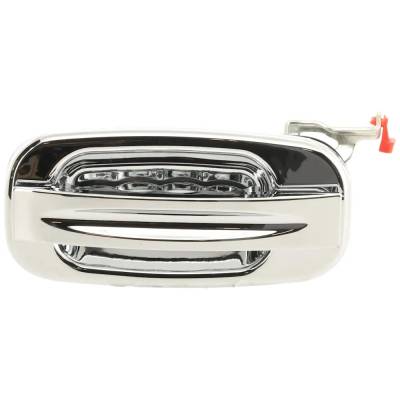Driver Side Rear Exterior Door Handle Compatible With 2000-2007 Gmc Sierra Gmc Yukon Chrome Without