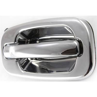 Rareelectrical - Passenger Side Rear Exterior Door Handle Compatible With 2000-2007 Gmc Sierra Gmc Yukon Chrome - Image 2