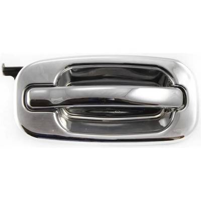 Passenger Side Rear Exterior Door Handle Compatible With 2000-2007 Gmc Yukon Gmc Sierra Chrome