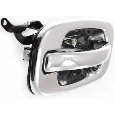 Rareelectrical - Passenger Side Rear Exterior Door Handle Compatible With 2000-2007 Gmc Yukon Gmc Sierra Chrome - Image 3