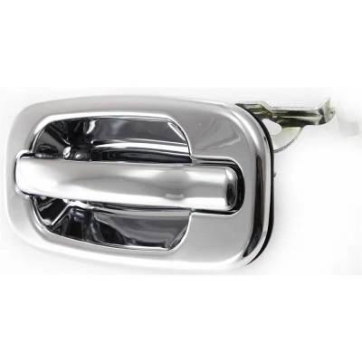 Rareelectrical - Driver Side Rear Exterior Door Handle Compatible With 2000-2007 Gmc Sierra Gmc Yukon Chrome Without - Image 2
