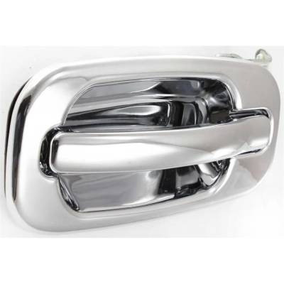 Rareelectrical - Driver Side Rear Exterior Door Handle Compatible With 2000-2007 Gmc Sierra Gmc Yukon Chrome Without - Image 3