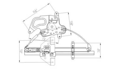 New Rear Left Window Regulator Compatible With 99-05 Pontiac Grand Am Gm1550104 741-816 82140 82140