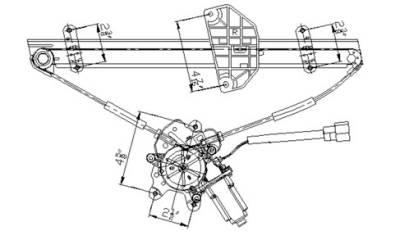 Window Regulator Compatible With 1997-2003 Mitsubishi Mr18 Mr20 Mirage 2001-1997 Sedan OEM Front