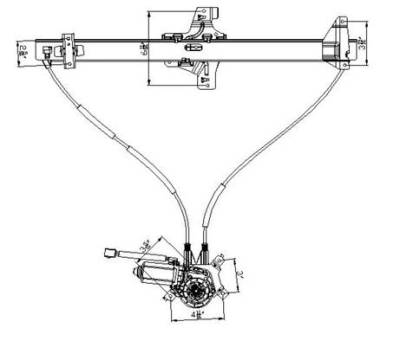 New Front Right Window Regulator Compatible With 03-05 Ford E-150 Club Wagon Fo1351129 741-587 83115