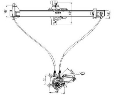 New Front Left Window Regulator Compatible With Ford 03-05 E-150 Club Wagon Fo1350129 741-586