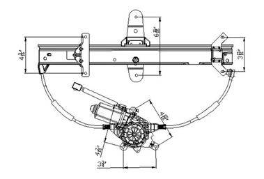 Rear Left Window Regulator Compatible With 95-04 Ford Grand Marquis Fo1550111 741-679 83148