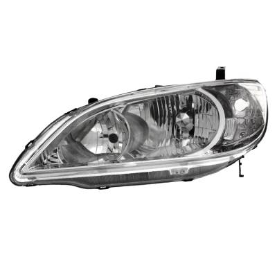 New Drivers Headlight Compatible With Honda Civic Dx Sedan Coupe 2004 By Part Number 33151-S5a-A51
