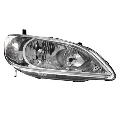 New Right Headlight Compatible With Honda Civic Value Package Sedan Coupe 2004-2005 By Part Number