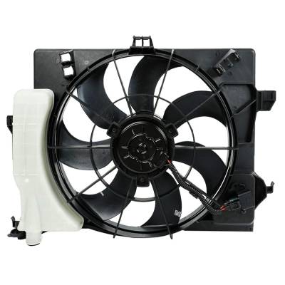 Rareelectrical - New Dual Cooling Fan Assembly Compatible With 2012-2017 Hyundai Accent Auto Trans Sedan Hatchback - Image 2