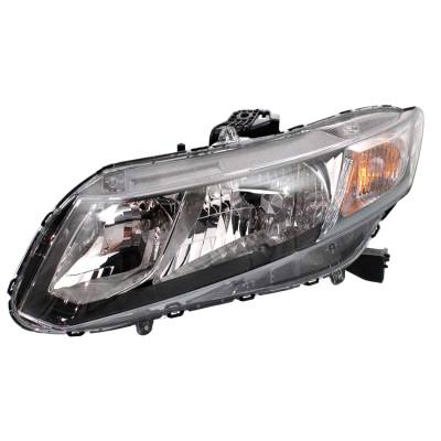 New Left Halogen Headlight Compatible With Honda Civic Si Lx Coupe 2013 By Part Number 33150-Tr0-A51
