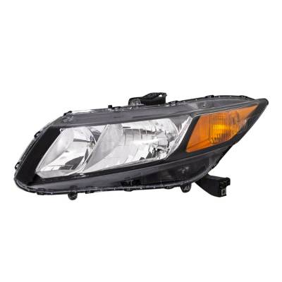 New Left Headlight Compatible With Honda Civic Dx Ex Sedan 2012 By Part Number 33150-Tr0-A01