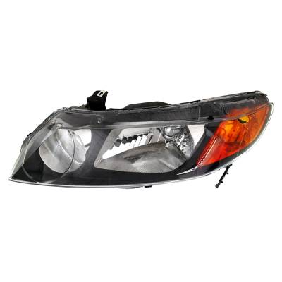 Left Driver Side Halogen Headlight Compatible With Honda Civic Si Mugen Si Sedan 2.0L K20z3 Dohc
