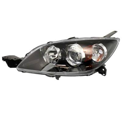 New Driver Side Halogen Headlight Compatible With Mazda 3 Hatchback 2004-2006 By Part Number
