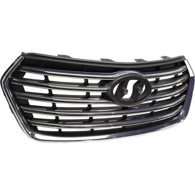 Rareelectrical - New Gray Grille Assembly Compatible With Hyundai Santa Fe Se Ultimate 6 Cyl 3.3L Santa Fe Xl - Image 2