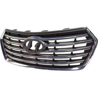 Rareelectrical - New Gray Grille Assembly Compatible With Hyundai Santa Fe Se Ultimate 6 Cyl 3.3L Santa Fe Xl - Image 3