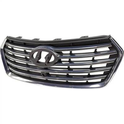 Rareelectrical - New Gray Grille Assembly Compatible With Hyundai Santa Fe Xl Base 6 Cyl 3.3L Santa Fe Xl Limited 6 - Image 3