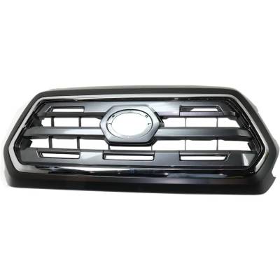 Chrome Shell Grille Assembly Compatible With Toyota Tacoma Limited 6 Cyl 3.5L 2016-2017 By To1200409