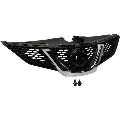 Rareelectrical - New Painted Black Grille Assembly Compatible With Nissan Rogue Sport S 4 Cyl 2.0L Rogue Sport Sv 4 - Image 2