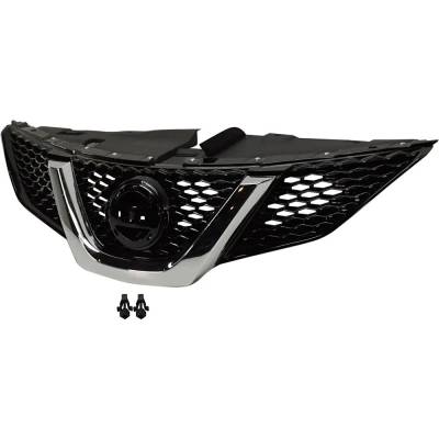 Rareelectrical - New Painted Black Grille Assembly Compatible With Nissan Rogue Sport S 4 Cyl 2.0L Rogue Sport Sv 4 - Image 3