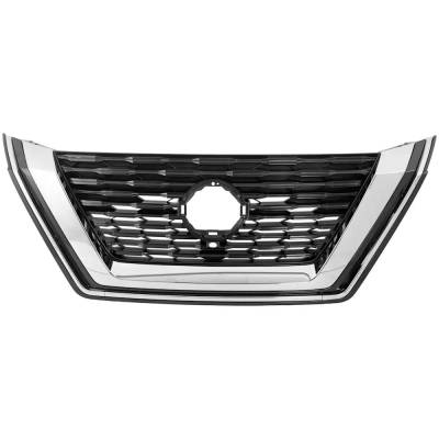 New Black Shell Grille Assembly Compatible With Nissan Rogue Sl 4 Cyl 2.5L Rogue Sv 4 Cyl 2.5L Rogue