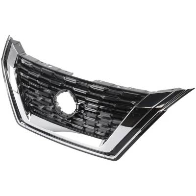 New Black Shell Grille Assembly Compatible With Nissan Rogue Sl 4 Cyl 2.5L Rogue Platinum 4 Cyl 2.5L