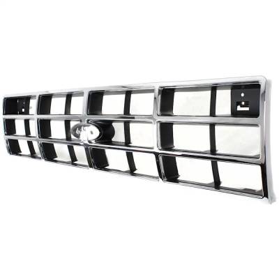 Rareelectrical - Chrome Shell Grille Assembly Compatible With 1989-1992 Ford Ranger Custom 2.3L (89-92) Custom 2.9L - Image 2