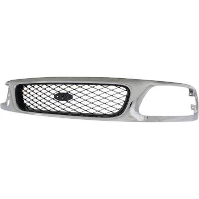 Rareelectrical - Chrome Grille Assembly 4Wd Compatible With 1997-1998 Ford F-150 Xlt 4.6L (97-98) 5.4L (97-98) F-250 - Image 2