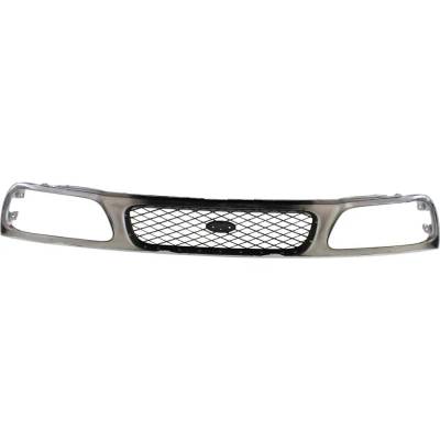 Rareelectrical - Chrome Grille Assembly 4Wd Compatible With 1997-1998 Ford F-150 Xlt 4.6L (97-98) 5.4L (97-98) F-250 - Image 5
