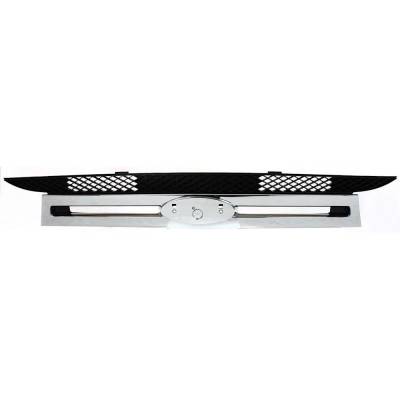 Grille Assembly Black Chrome Compatible With 2008-2011 Ford Focus Se 2.0L (08) Se Sedan 2.0L (09-11)