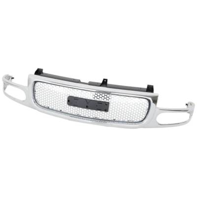 New Chrome/Honeycomb Grille Assembly Compatible With Gmc Yukon Xl 1500 Denali 8 Cyl 6.0L Yukon