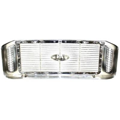 Rareelectrical - New Grille Assembly Compatible With Ford F-350 Super Duty Lariat 10 Cyl 6.8L F-250 Super Duty King - Image 4