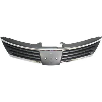 Rareelectrical - Front Grille Assembly Compatible With 2007-2009 Nissan Versa Sl 1.8L (07-09) S 1.8L (07-09) Chrome - Image 5