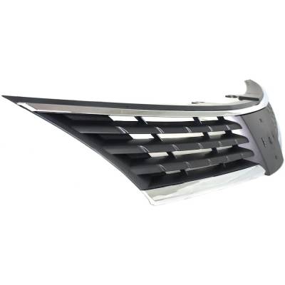 Rareelectrical - Front Grille Assembly Compatible With 2007-2009 Nissan Versa Sl 1.8L (07-09) S 1.8L (07-09) Emblem - Image 3